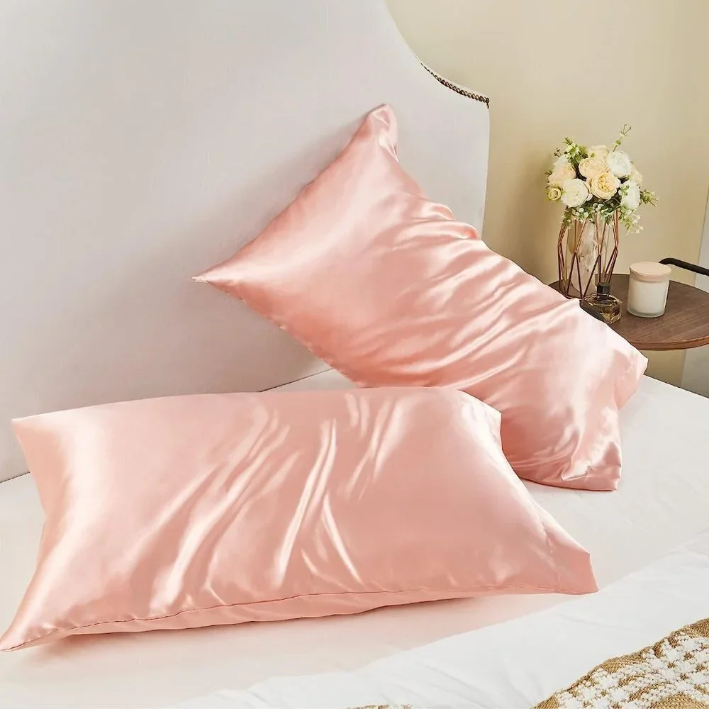 👉 Satin Pillowcase for Hair and Skin, Queen Pillow Cases Set of 2 Pack,  20 X 30
